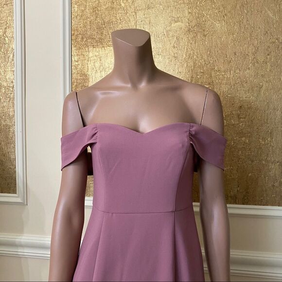 NWT! LIKELY pink off the shoulder mermaid gown 6 - Picture 9 of 10